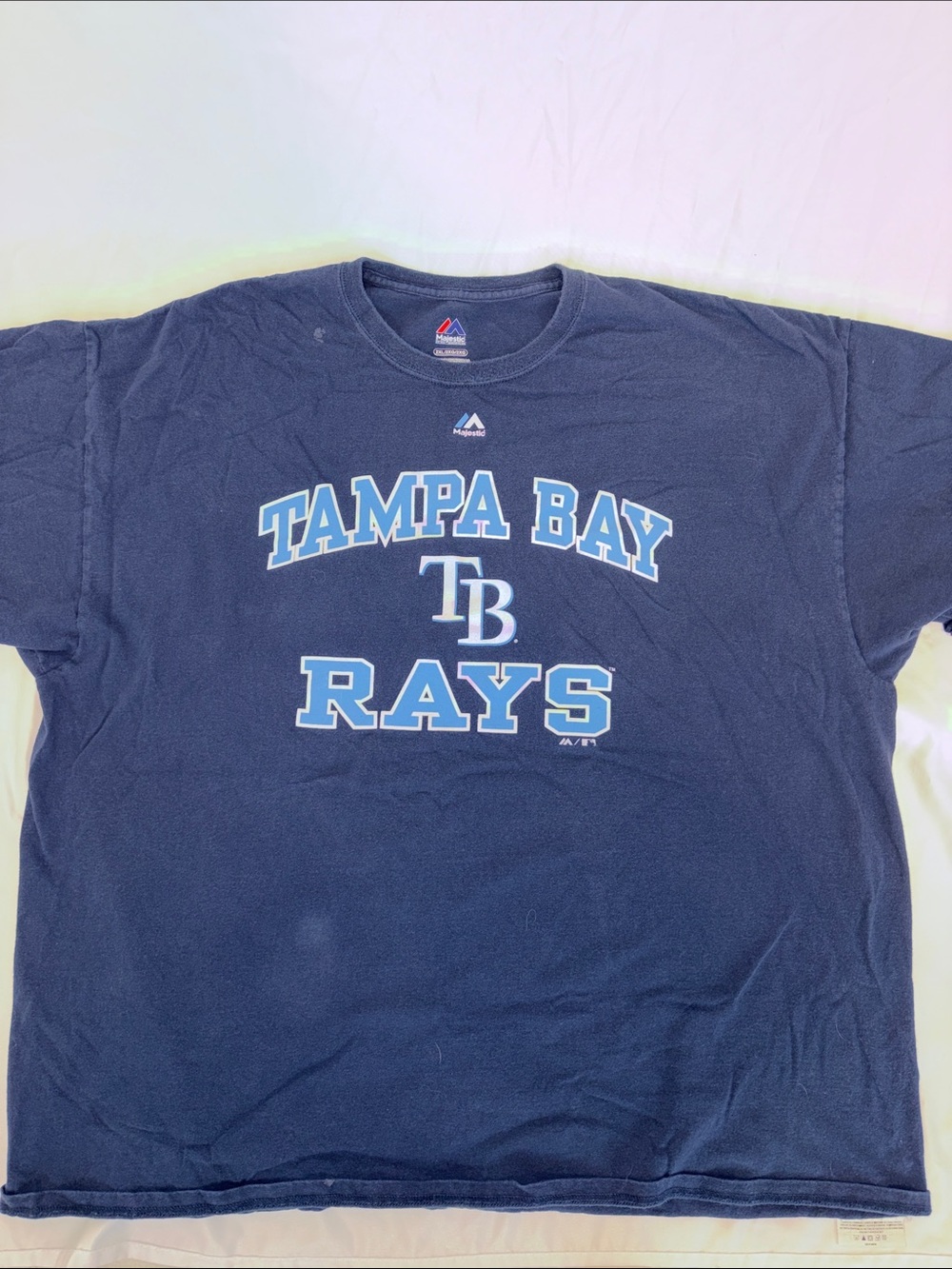 Majestic Tampa Bay Rays Graphic T-Shirt 2XL Oversized